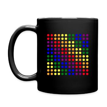 gay polka dots rainbow queer pride - Mug uni - noir - Gauche