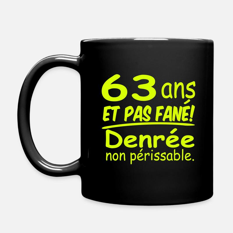 63 ans / anniversaire 63 ans / homme 63 ans - Mug uni - noir