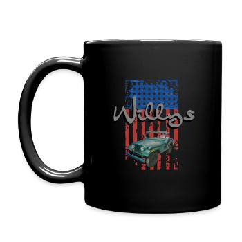 Willys USA - Tasse einfarbig - Schwarz - Links