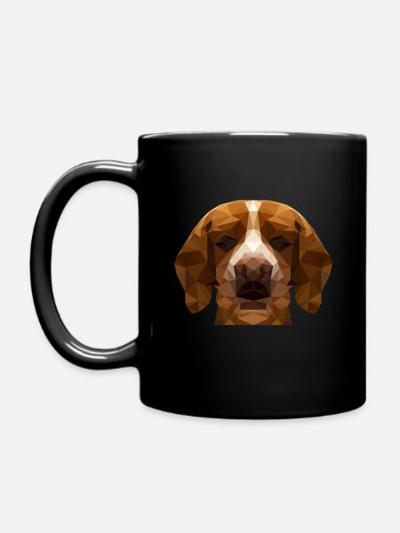Polygone de chien beagle - Mug uni - noir