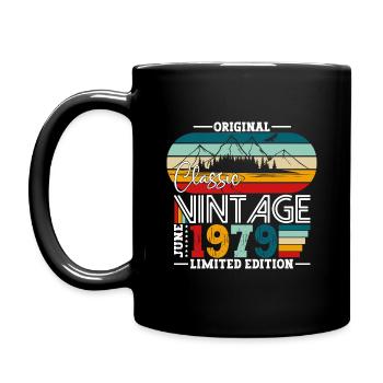 Original June 1979 Vintage 1979 Birthday 1979 - Full Colour Mug - black - Left