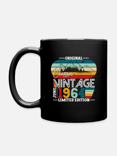 Original Juni 1964 Jahrgang 1964 60. Geburtstag 64 - Tasse einfarbig - Schwarz