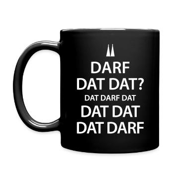 Darf dat dat? - Tasse einfarbig - Schwarz - Links