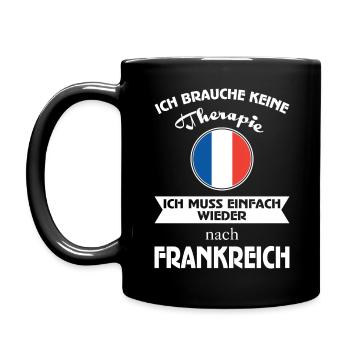 Keine Therapie-Frankreich - Tasse einfarbig - Schwarz - Links