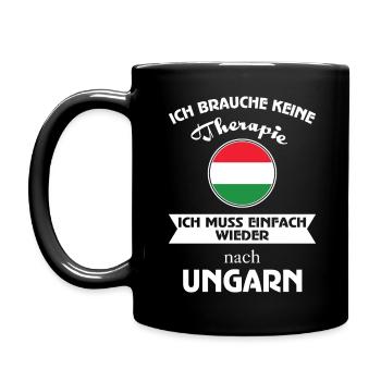 Keine Therapie - Ungarn - Tasse einfarbig - Schwarz - Links