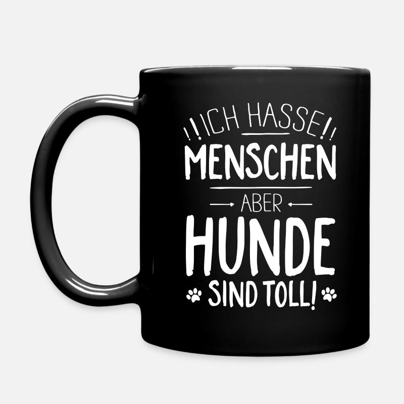 Hunde sind toll - Tasse einfarbig - Schwarz