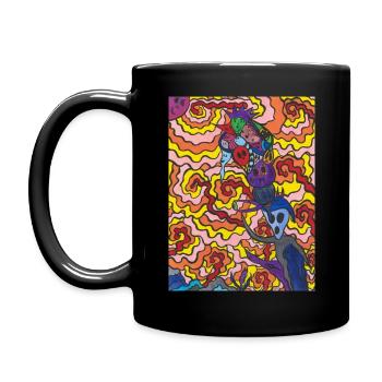 Psychedelischer Stabwurm ohne LSD - Tasse einfarbig - Schwarz - Links