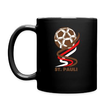 Fußball - St. Pauli - Tasse einfarbig - Schwarz - Links