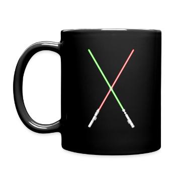 Star Lichtschwert - Tasse einfarbig - Schwarz - Links