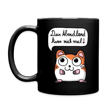 Dein Abendland - Tasse einfarbig - Schwarz - Links
