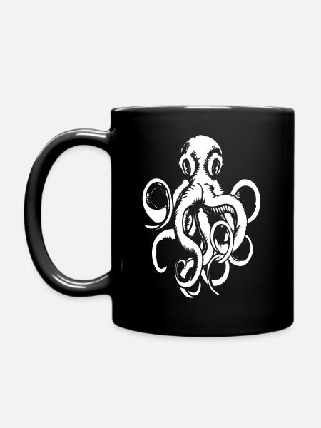 Kraken - Octopus - Full Colour Mug - black
