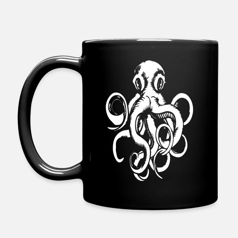 Kraken - Octopus - Full Colour Mug - black