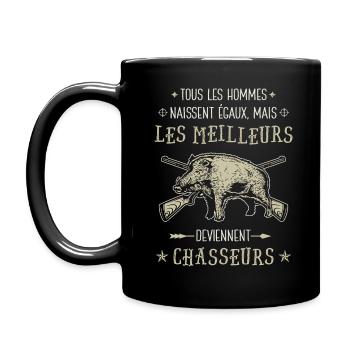 Meilleur Chasseur Humour Chasse Sanglier - Mug uni - noir - Gauche