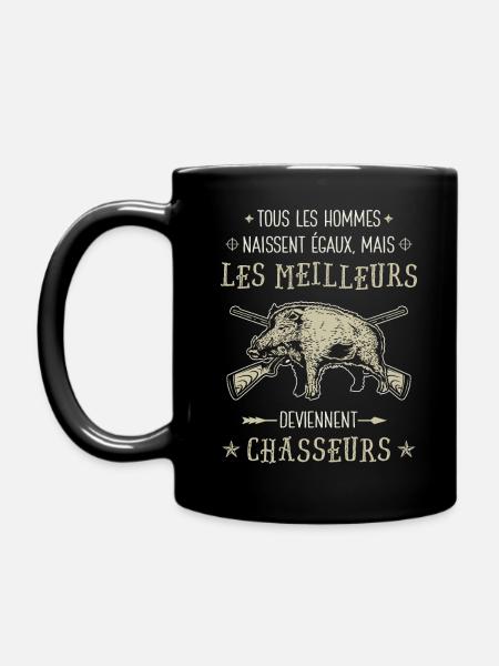 Meilleur Chasseur Humour Chasse Sanglier - Mug uni - noir