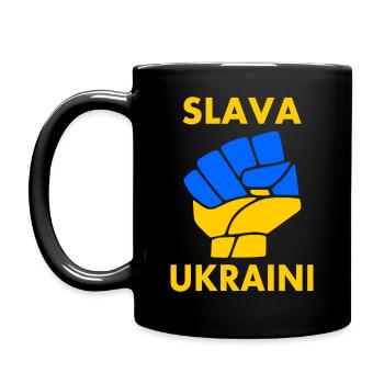 Slava ukraini - Mug uni - noir - Gauche