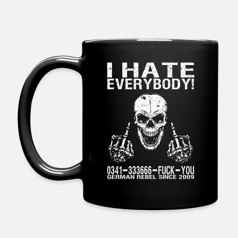 Je déteste tout le monde - Mug uni - noir