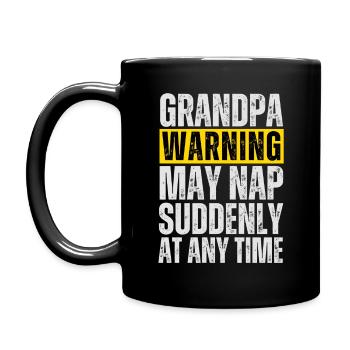 Mit Liebe zum falschen Warndesign - Tasse einfarbig - Schwarz - Links