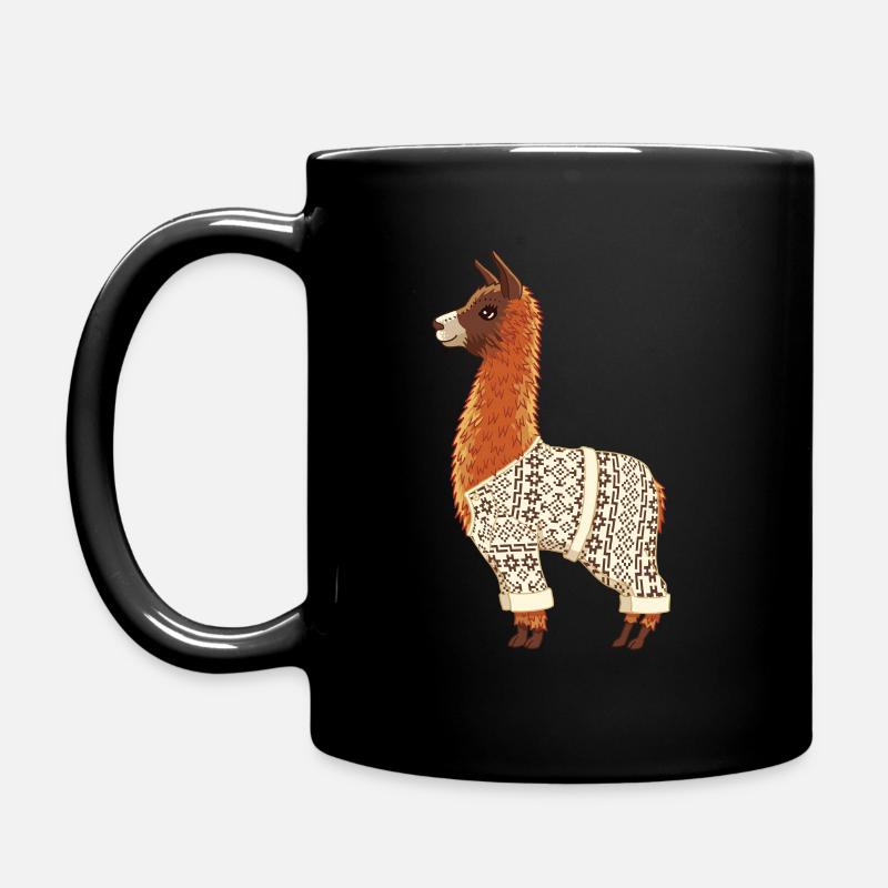 Llamas in Piyamas - Calico - Tasse einfarbig - Schwarz