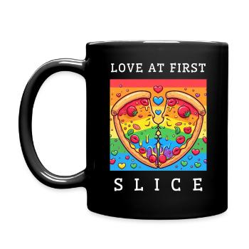 Love at first slice - Full Colour Mug - black - Left