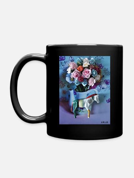 Colorful pony - Full Colour Mug - black
