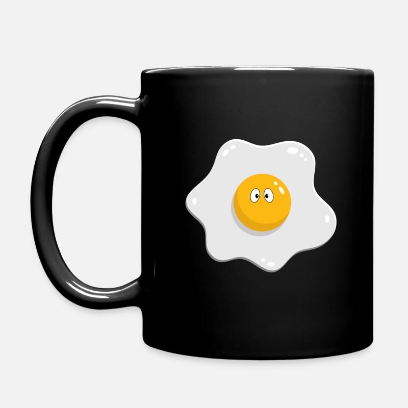 Œuf frit avec des yeux - Mug uni - noir