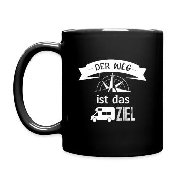 Der Weg ist das Ziel - Tasse einfarbig - Schwarz - Links