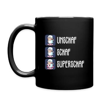 FOTOGRAFIE FOKUS SCHAF UNSCHAF SUPERSCHAF GESCHENK - Tasse einfarbig - Schwarz - Links