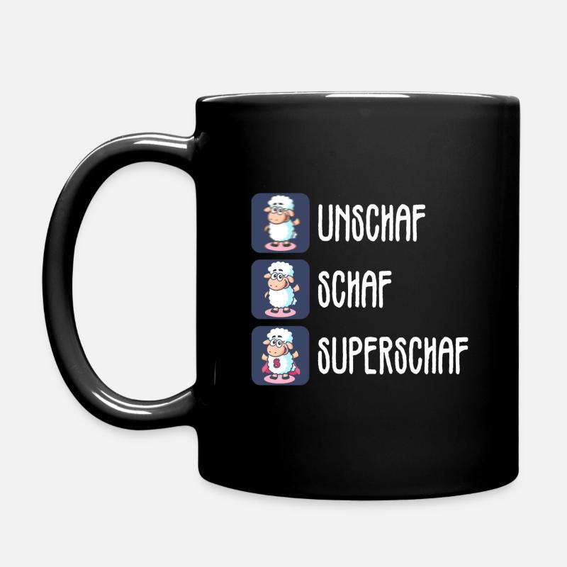 FOTOGRAFIE FOKUS SCHAF UNSCHAF SUPERSCHAF GESCHENK - Tasse einfarbig - Schwarz