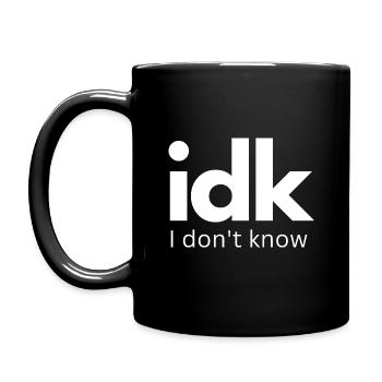 I don't know - Tasse einfarbig - Schwarz - Links