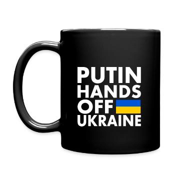 Putin hands off ukraine - Tasse einfarbig - Schwarz - Links