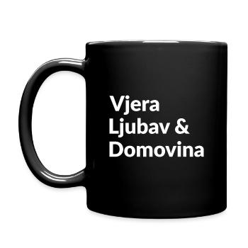 Vjera ljubav i domovina hrvatska kroatien - Tasse einfarbig - Schwarz - Links