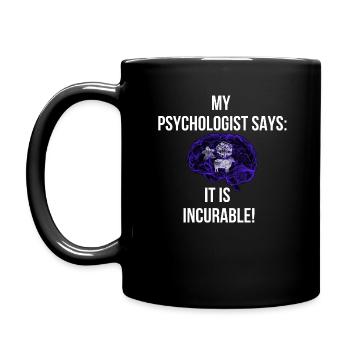 mon psychologue dit: Incurable joueur de plateau - Mug uni - noir - Gauche