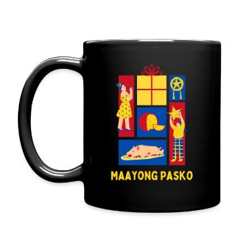 Maayong Pasko Weihnachten Filipino Style - Tasse einfarbig - Schwarz - Links
