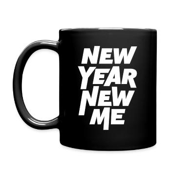 Neues Jahr Neues Ich - Tasse einfarbig - Schwarz - Links