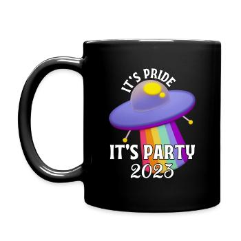 On Pridet est une fête. - Mug uni - noir - Gauche