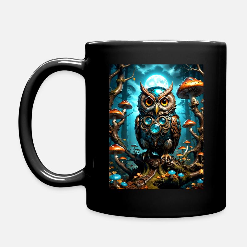 Hiboux | Hibou mécanique steampunk 01 - Mug uni - noir