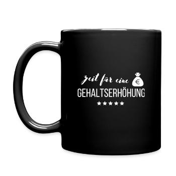 Gehaltserhöhung - Tasse einfarbig - Schwarz - Links