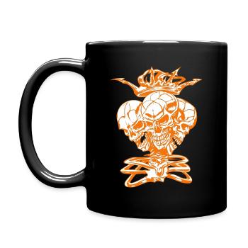 Skull Skeleton King Crown - Full Colour Mug - black - Left