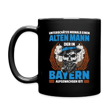 ALTER MANN BAYERN BAYER COOLES VATERTAG GESCHENK - Tasse einfarbig - Schwarz - Links