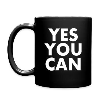 Yes you can - Tasse einfarbig - Schwarz - Links