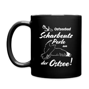 Scharbeutz Ostseebad und Perle an der Ostsee - Tasse einfarbig - Schwarz - Links