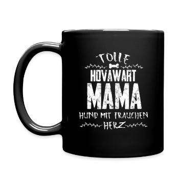 Hovawart Hund Liebe Hovawart Mama Herz Frauchen - Tasse einfarbig - Schwarz - Links