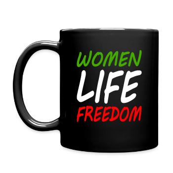 Women life freedom - Mug uni - noir - Gauche