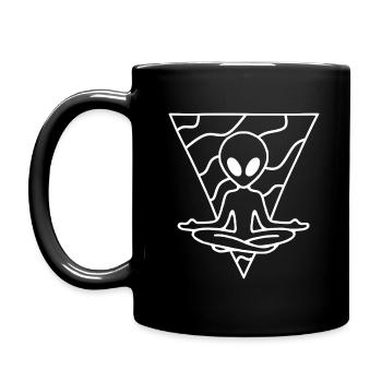 Außerirdischer - Tasse einfarbig - Schwarz - Links