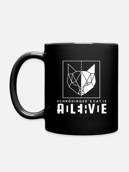 WANTED DEAD AND ALIVE PHYSIK SCHRÖDINGERS KATZE - Tasse einfarbig - Schwarz