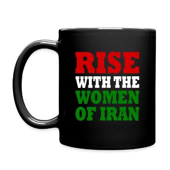 Rise with the women of iran - Tasse einfarbig - Schwarz - Links