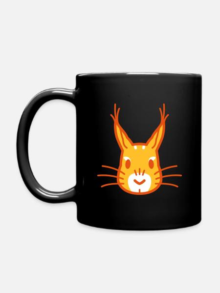 Forest Friends Squirrel - Full Colour Mug - black