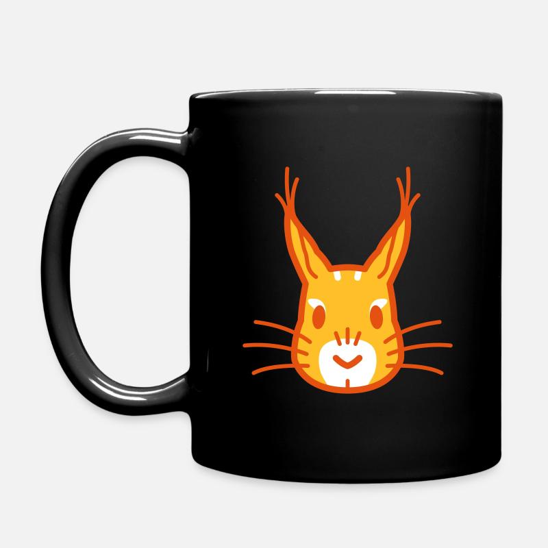 Forest Friends Squirrel - Full Colour Mug - black