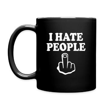 I hate people - Full Colour Mug - black - Left
