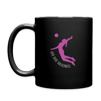 Volleyball Womens Live Love Volleyball - Full Colour Mug - black - Left